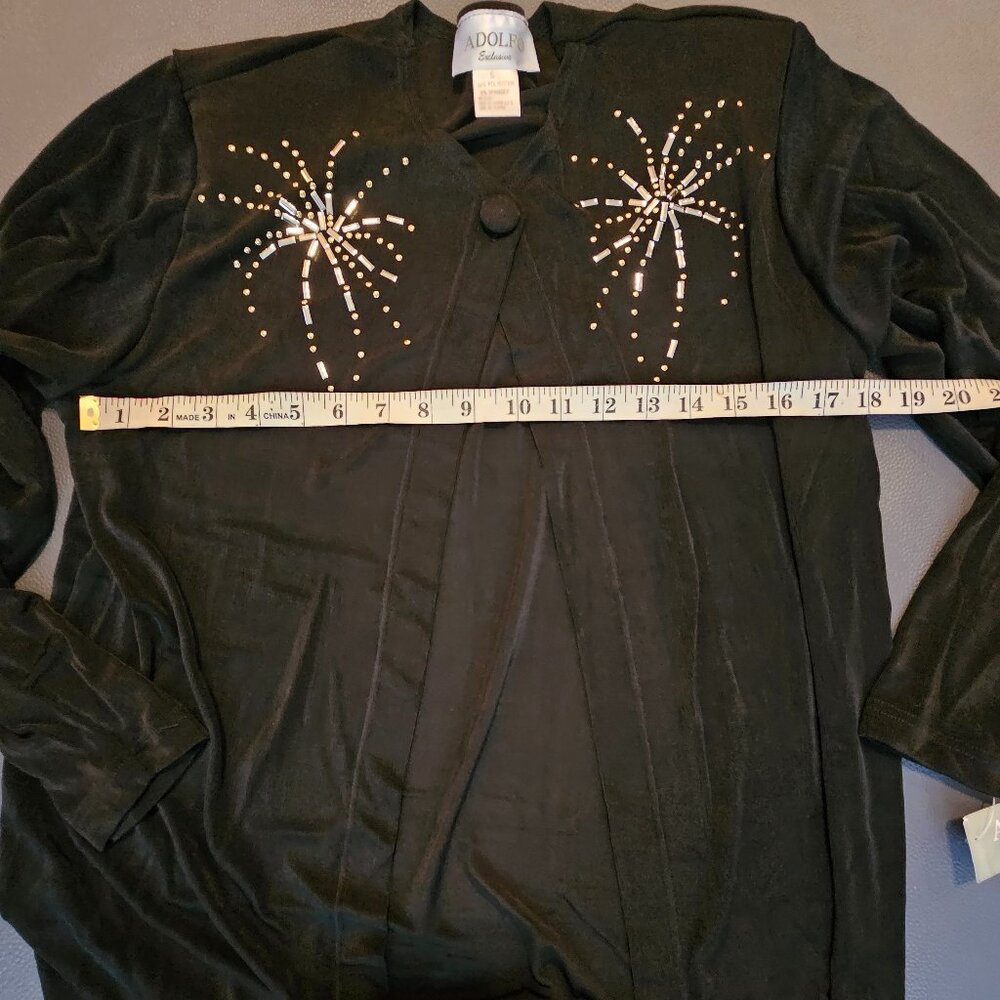 Adolfo Black Blouse